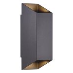 Nordlux Nico Wandlamp Aluminium Zwart Up & Down | IP54 - Geschikt voor 2x GU10
