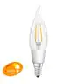 Osram Classic LED E14 gebogen punt Kaars Filament Helder 4.5W 470lm - 827 Zeer Warm Wit | Dimbaar - Vervangt 40W